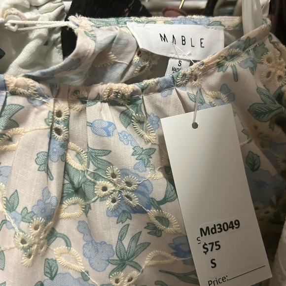 NWT Mable Embroidered Floral Eyelet Mini Dress, Size Small - Picture 11 of 11